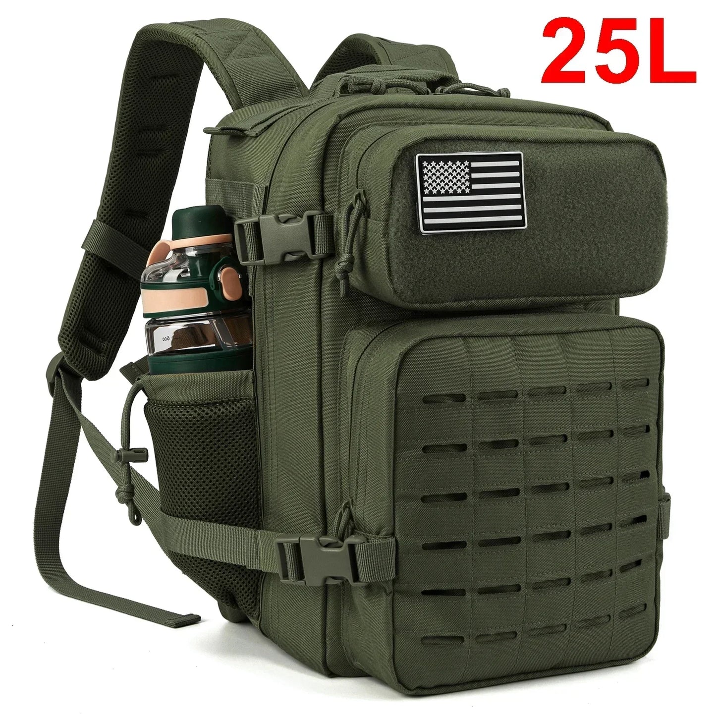 25/45L Women/men Tactical Backpack School bag Outdoor camping equipment back pack Gym Rucksack Treeking with Dual Cup Holder