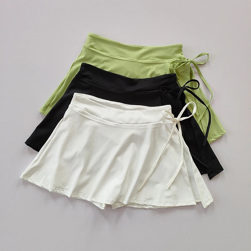 LuxeFlow Wrap-Style Active Skort