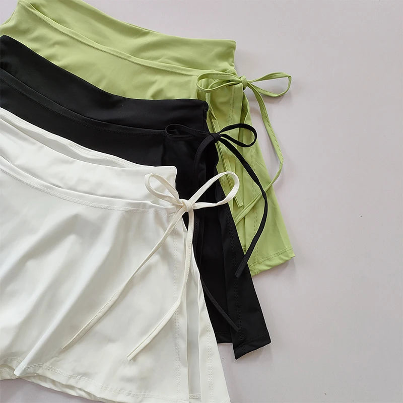 LuxeFlow Wrap-Style Active Skort
